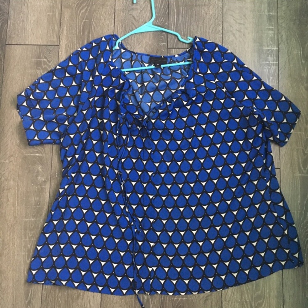 Wothington black and blue plus size blouse